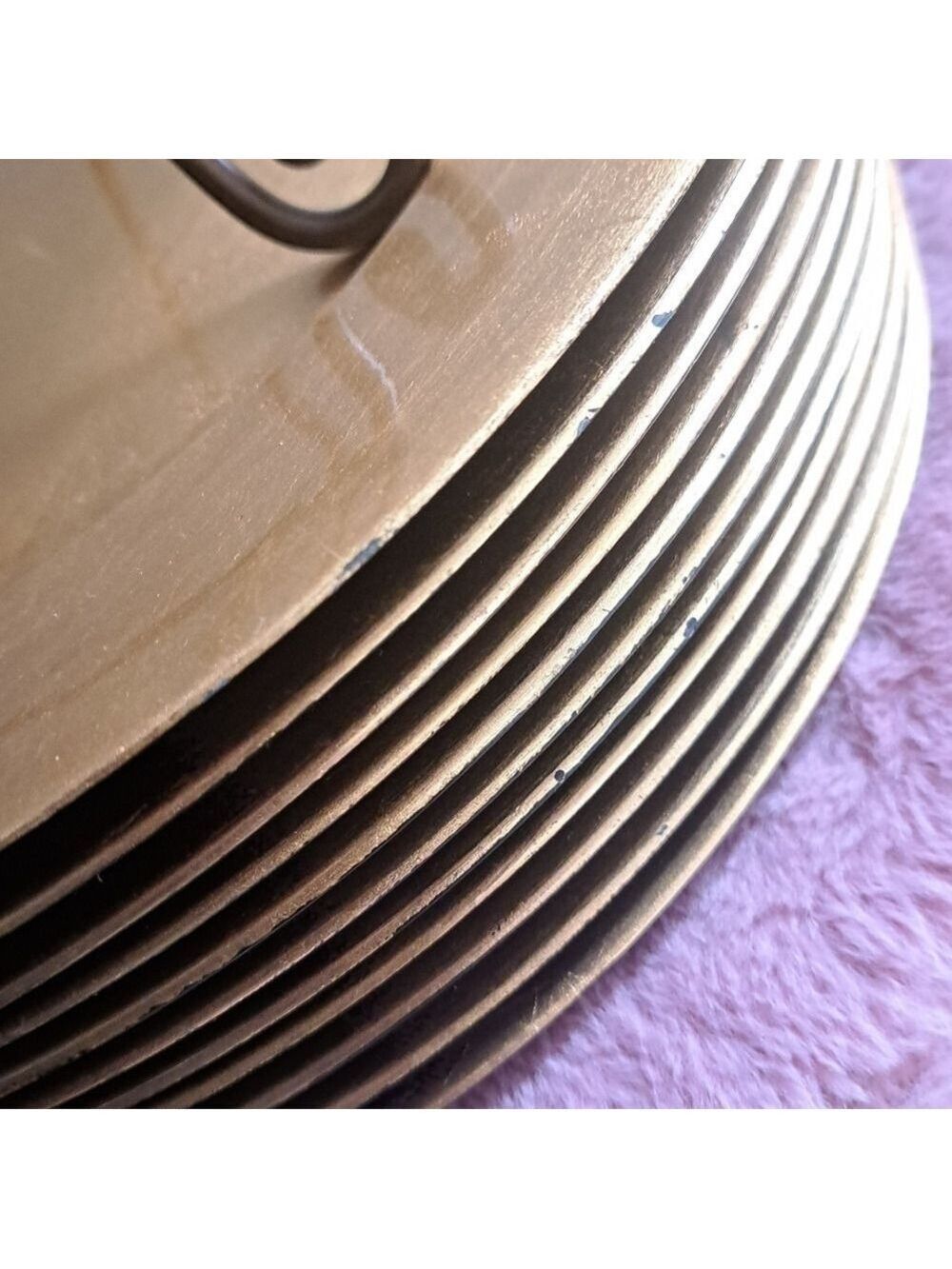 BOWRING tradition gold charger plates lacquered 13" round wedding holiday 12 - Picture 6 of 15